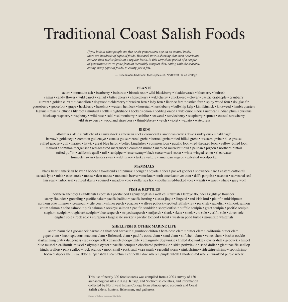 Coast Salish Foods